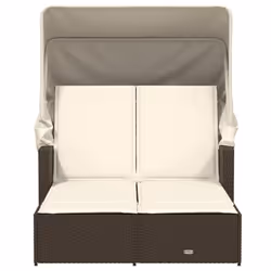 VidaXL 365808 chaise d'extérieur Linge Siège rembourré Polyuréthane, Acier Crème, Blanc - Vue supplémentaire 4