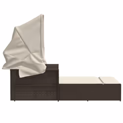 VidaXL 365808 chaise d'extérieur Linge Siège rembourré Polyuréthane, Acier Crème, Blanc - Vue supplémentaire 5