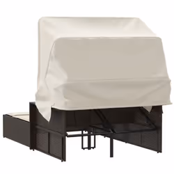 VidaXL 365808 chaise d'extérieur Linge Siège rembourré Polyuréthane, Acier Crème, Blanc - Vue supplémentaire 6