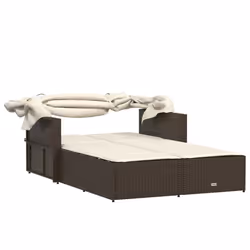 VidaXL 365808 chaise d'extérieur Linge Siège rembourré Polyuréthane, Acier Crème, Blanc - Vue supplémentaire 7
