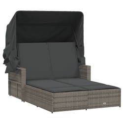 VidaXL 365809 chaise d'extérieur Linge Siège rembourré Polyuréthane, Acier Gris