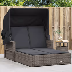 VidaXL 365809 chaise d'extérieur Linge Siège rembourré Polyuréthane, Acier Gris