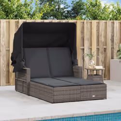 VidaXL 365809 chaise d'extérieur Linge Siège rembourré Polyuréthane, Acier Gris