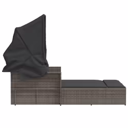 VidaXL 365809 chaise d'extérieur Linge Siège rembourré Polyuréthane, Acier Gris - Vue supplémentaire 5