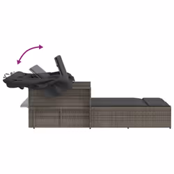 VidaXL 365809 chaise d'extérieur Linge Siège rembourré Polyuréthane, Acier Gris - Vue supplémentaire 8