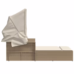 VidaXL 365810 chaise d'extérieur Linge Siège rembourré Polyuréthane, Acier Crème, Blanc - Vue supplémentaire 5