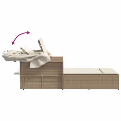 VidaXL 365810 chaise d'extérieur Linge Siège rembourré Polyuréthane, Acier Crème, Blanc - Vue supplémentaire 8