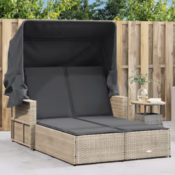 VidaXL 365812 chaise d'extérieur Linge Siège rembourré Polyuréthane, Acier Gris