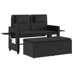 VidaXL 365817 banc de jardin Rotin, Acier