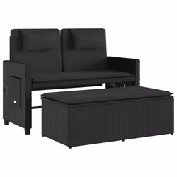 VidaXL 365817 banc de jardin Rotin, Acier - Vue supplémentaire 4
