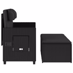 VidaXL 365817 banc de jardin Rotin, Acier - Vue supplémentaire 6
