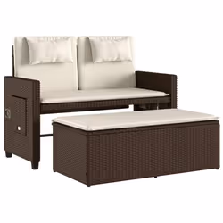 VidaXL 365818 banc de jardin Rotin, Acier - Vue supplémentaire 4