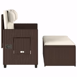 VidaXL 365818 banc de jardin Rotin, Acier - Vue supplémentaire 6