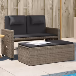 Ce banc de jardin 2 en 1, qui sert à la fois de causeuse d'extérieur et de canapé-lit, constitue un ajout pratique et attraya ...