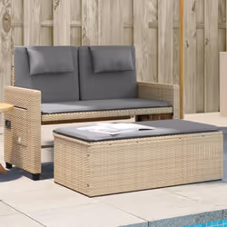 VidaXL 365821 banc de jardin Rotin, Acier