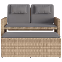 VidaXL 365821 banc de jardin Rotin, Acier - Vue supplémentaire 5