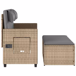 VidaXL 365821 banc de jardin Rotin, Acier - Vue supplémentaire 6