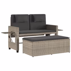VidaXL 365822, Gris foncé, Rotin, Acier, 110 kg, Adultes et enfants, 1040 mm, 500 mm