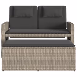 VidaXL 365822 banc de jardin Rotin, Acier - Vue supplémentaire 5