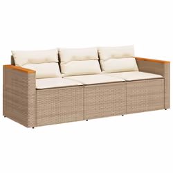 VidaXL 365831, 3 siège(s), Crème, 1770 mm, 650 mm, 660 mm