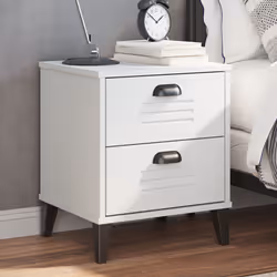 VidaXL 374908 Table de nuit et table de chevet Blanc