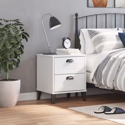 VidaXL 374908 Table de nuit et table de chevet Blanc