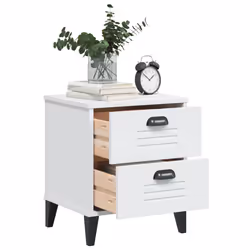 VidaXL 374908 Table de nuit et table de chevet Blanc - Vue supplémentaire 4