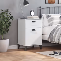 VidaXL 374914 Table de nuit et table de chevet Blanc