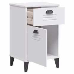 VidaXL 374914 Table de nuit et table de chevet Blanc - Vue supplémentaire 5