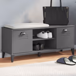 Ce banc à chaussures, au design industriel, est un excellent supplément à votre intérieur et garde vos chaussures organisées  ...