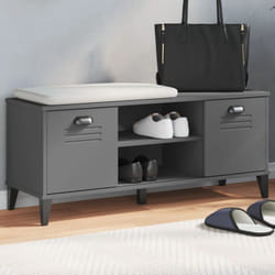 Vidaxl - Banc à chaussures viken gris anthracite bois massif de pin