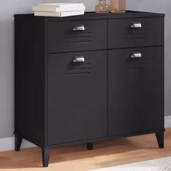 vidaXL Buffet VIKEN noir 80x40x80 cm bois d'ingénierie