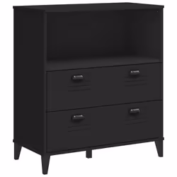 VidaXL 374945, Noir, 4 étagères, Bois, Bois, Plastique, Bois, 800 mm