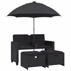 VidaXL 365883, 2 siège(s), Noir, 110 kg, 500 mm, 500 mm, 370 mm