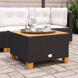 VidaXL 365908 table de jardin Noir, Marron