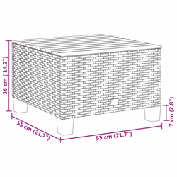 VidaXL 365908 table de jardin Noir, Marron - Vue supplémentaire 8