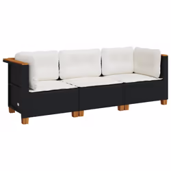 VidaXL 365917, 3 siège(s), Crème, 110 kg, 1905 mm, 635 mm, 625 mm