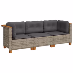 VidaXL 365918, 3 siège(s), Gris foncé, 110 kg, 1905 mm, 635 mm, 625 mm