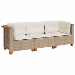 VidaXL 365919, 3 siège(s), Crème, 110 kg, 1905 mm, 635 mm, 625 mm