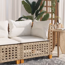 Détendez-vous et profitez de l'extérieur dans ce confortable canapé de jardin ! Matériau durable : la résine tressée, égaleme ...