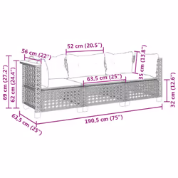 VidaXL 365938 Canapé de patio - Vue supplémentaire 8
