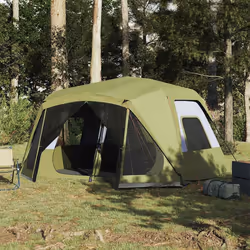 vidaXL Tente familiale 10 personnes vert libération rapide imperméable
