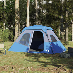 Vidaxl - Tente familiale 6 personnes bleu libération rapide imperméable
