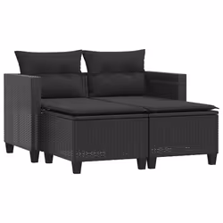 VidaXL 365791, 2 siège(s), Noir, 110 kg, 1220 mm, 650 mm, 620 mm