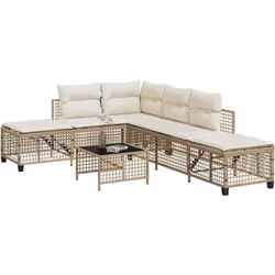 Cet ensemble de canapés de jardin est le complément parfait de votre arrière-cour, terrasse ou patio, offrant un espace confo ...