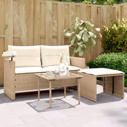 Cet ensemble de canapés de jardin est le complément parfait de votre arrière-cour, terrasse ou patio, offrant un espace confo ...