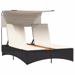 VidaXL 365621, Linge, Siège rembourré, Bois d'acacia, Polyuréthane, Acier, Crème, Blanc, 110 kg, 1360 mm