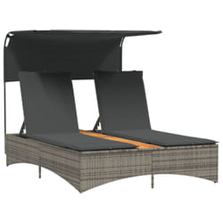VidaXL 365622 chaise d'extérieur Linge Siège rembourré Bois d'acacia, Polyuréthane, Acier Gris