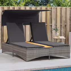 VidaXL 365622 chaise d'extérieur Linge Siège rembourré Bois d'acacia, Polyuréthane, Acier Gris