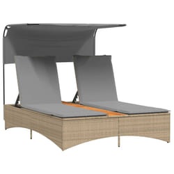 VidaXL 365623 chaise d'extérieur Linge Siège rembourré Bois d'acacia, Polyuréthane, Acier Gris